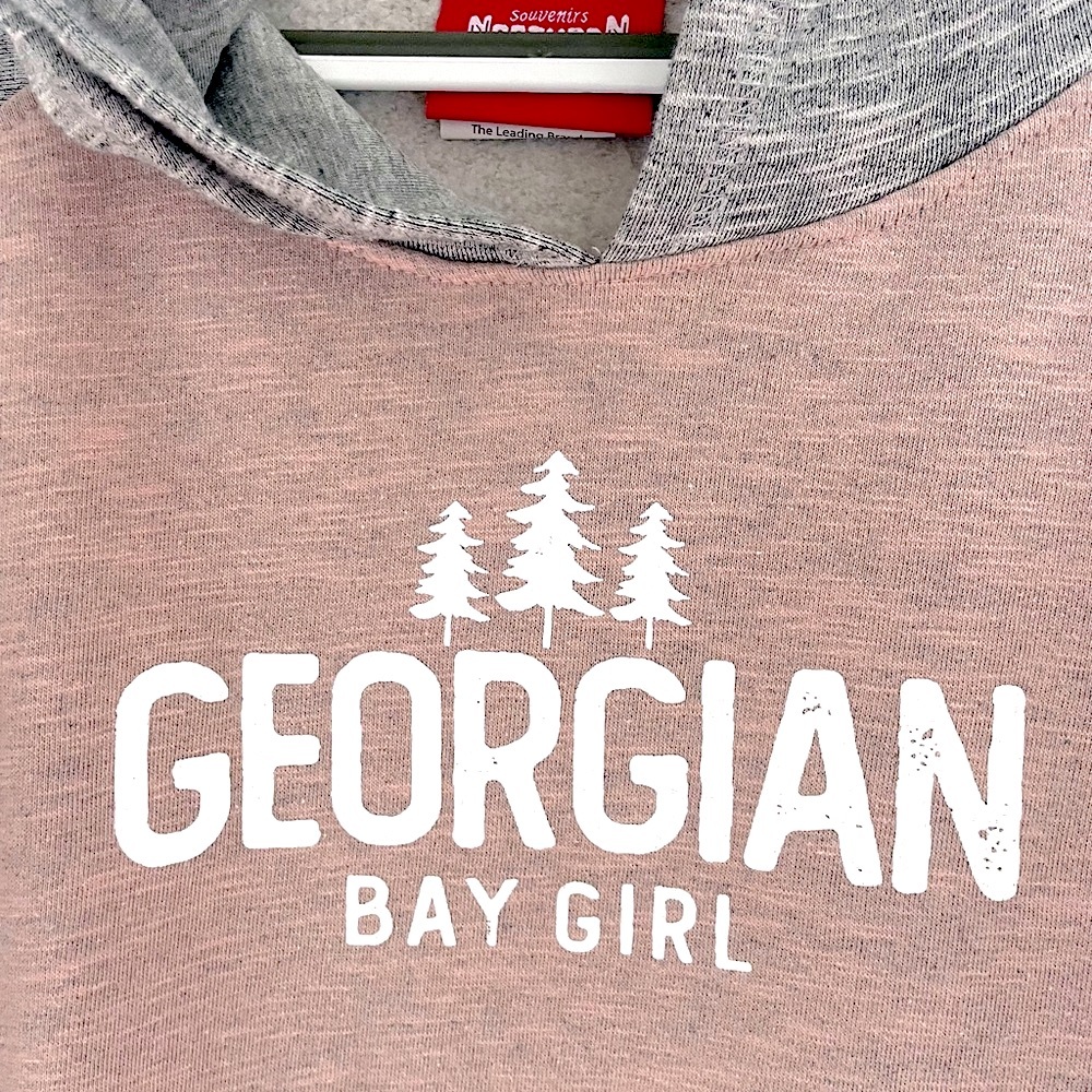 NEW 🇨🇦 Ontario Georgian Bay Girl Hoodie Pullover Sweatshirt, Raglan Sleeve